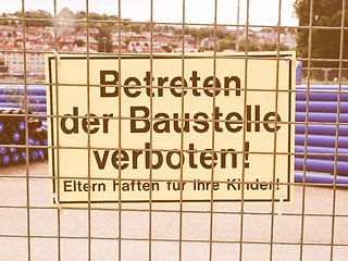 Image showing  A sign vintage