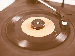 Image showing  Vinyl record on turntable vintage