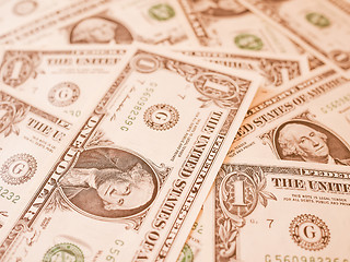 Image showing  Dollar notes 1 Dollar vintage