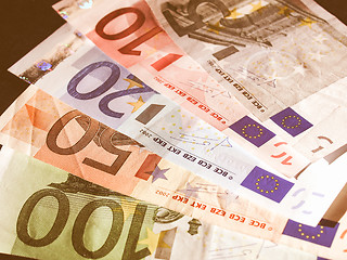 Image showing  Euro note vintage