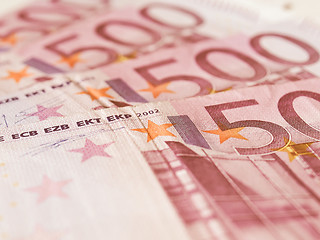 Image showing  Euro note vintage