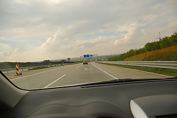 Image showing Highway Driving Point of View