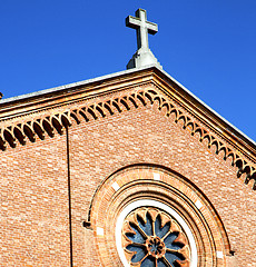 Image showing rose window  italy  lombardy     in  the castellanza  