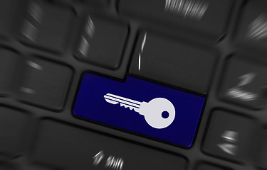 Image showing Internet security key with lock icon