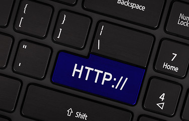 Image showing Blue http button 