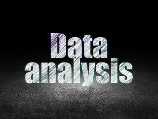 Image showing Data concept: Data Analysis in grunge dark room