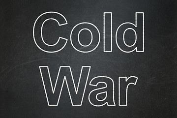 Image showing Political concept: Cold War on chalkboard background