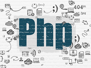 Image showing Programming concept: Php on wall background