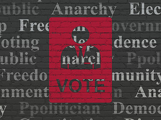 Image showing Politics concept: Ballot on wall background