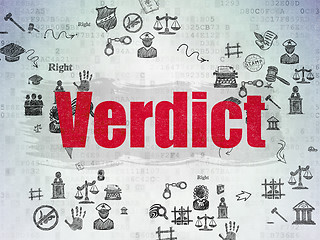 Image showing Law concept: Verdict on Digital Paper background