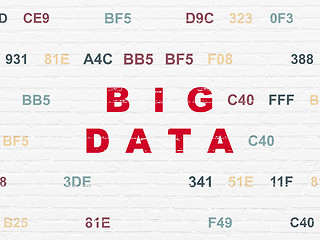 Image showing Information concept: Big Data on wall background