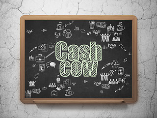 Image showing Finance concept: Cash Cow on School Board background