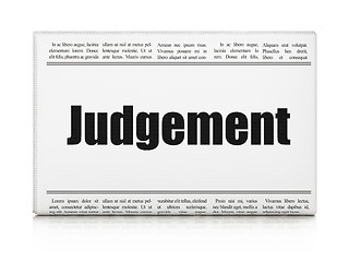 Image showing Law concept: newspaper headline Judgement