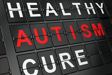 Image showing Healthcare concept: Autism on airport board background