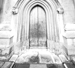 Image showing weinstmister  abbey in london old church door and marble antique