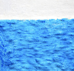 Image showing blue  in texture wall and  morocco africa abstract