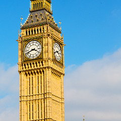 Image showing london big ben and historical old construction england  aged cit