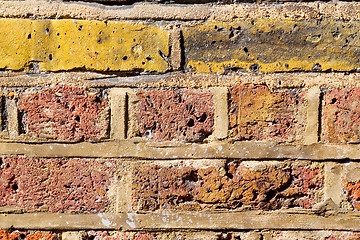 Image showing in london   the    abstract     ancien wall and ruined brick