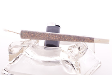 Image showing Close up of marijuana and smoking paraphernalia