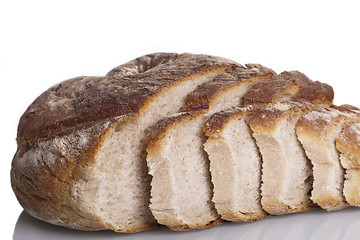 Image showing tasty fresh baked bread bun baguette natural food