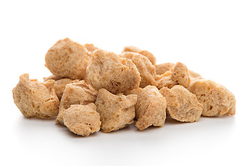 Image showing Soya chunks on white