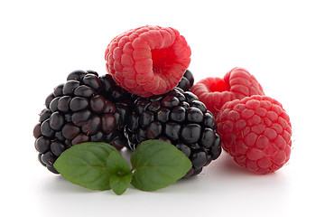 Image showing Raspberry with blackberry 