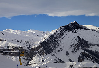 Image showing Ski resort at evening