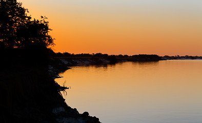 Image showing African sunset on Zambezi