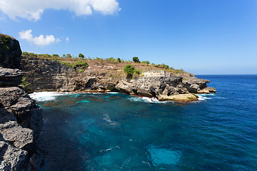 Image showing coastline at Nusa Penida island