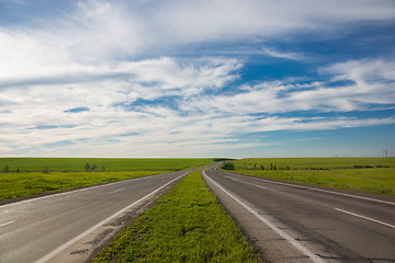 Image showing Driving on an empty road