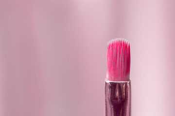 Image showing pink professional cosmetic brush 