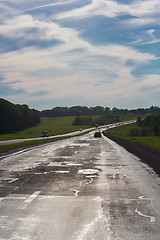 Image showing Driving on an empty road