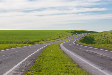 Image showing Driving on an empty road