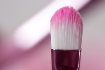 Image showing pink professional cosmetic brush 