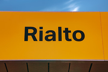 Image showing Rialto water bus stop sign