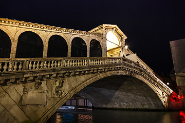 Image showing Rialto bridge (Ponte di Rialto) in Venice, Italy