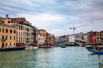 Image showing Rialto bridge (Ponte di Rialto) in Venice