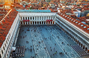 Image showing San Marco square with tourists in Venice