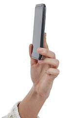 Image showing Hand Holding a Smartphone