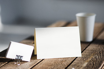 Image showing Blank invitation greetings card