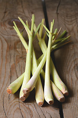 Image showing Lemon Grass on wood background