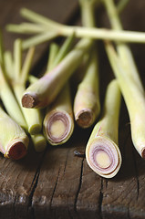 Image showing Lemon Grass on wood background