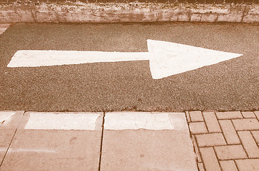 Image showing  Arrow sign vintage