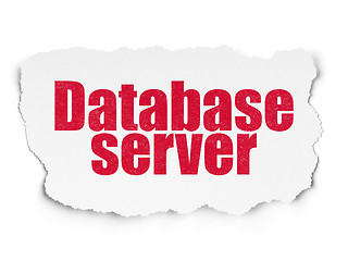 Image showing Programming concept: Database Server on Torn Paper background