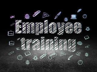 Image showing Education concept: Employee Training in grunge dark room