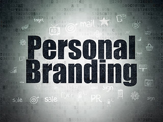 Image showing Advertising concept: Personal Branding on Digital Paper background