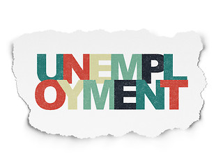 Image showing Business concept: Unemployment on Torn Paper background
