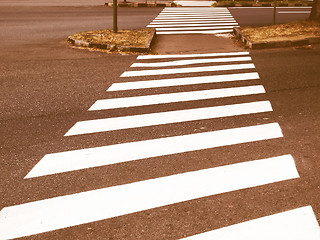 Image showing  Zebra crossing vintage