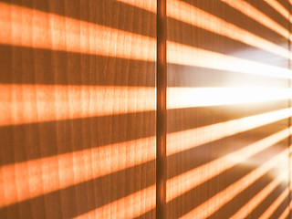 Image showing  Sunlight through shutter vintage