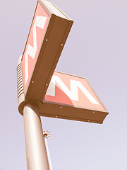 Image showing  Subway sign vintage